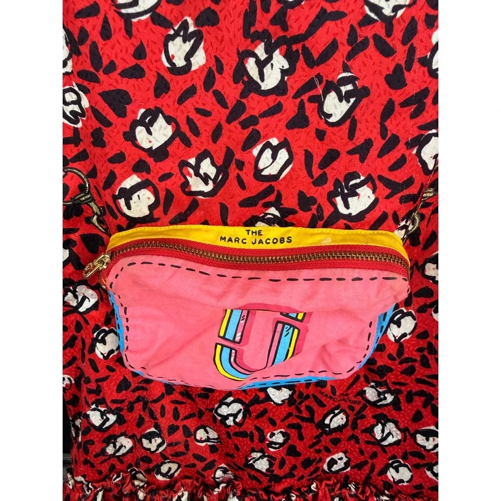 C1 The Marc Jacobs Girls Red Trompe L'oeil Crossbody Bag Dress 10‎ 138 W12390